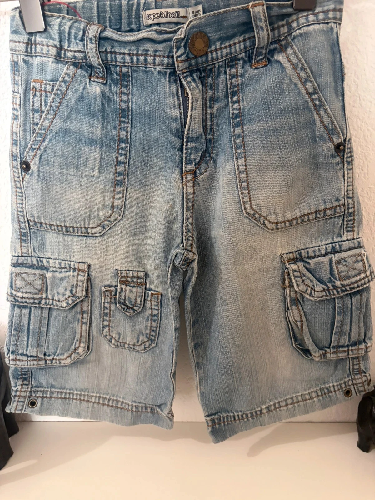 Short Cargo Denim Tape à l'Œil Tamanho 5 anos (108 cm) – photo 3